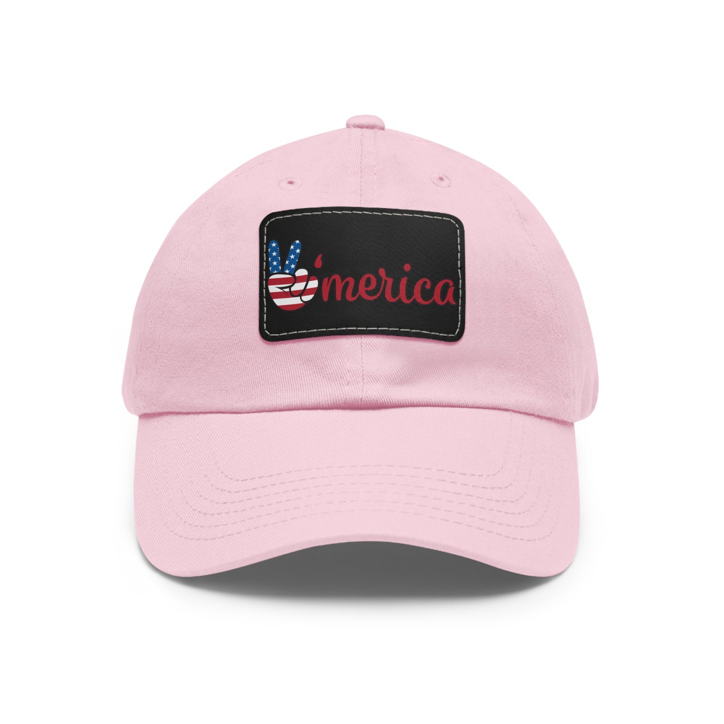 ‘Merica Dad Hat with Leather Patch - Casual Cap for Patriotic Style