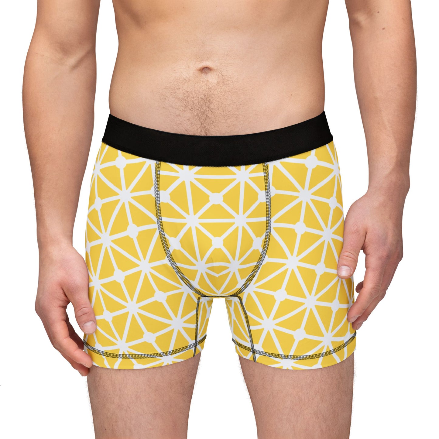 Colorful Geometric Men's Boxers - Stylish & Comfortable Underwear