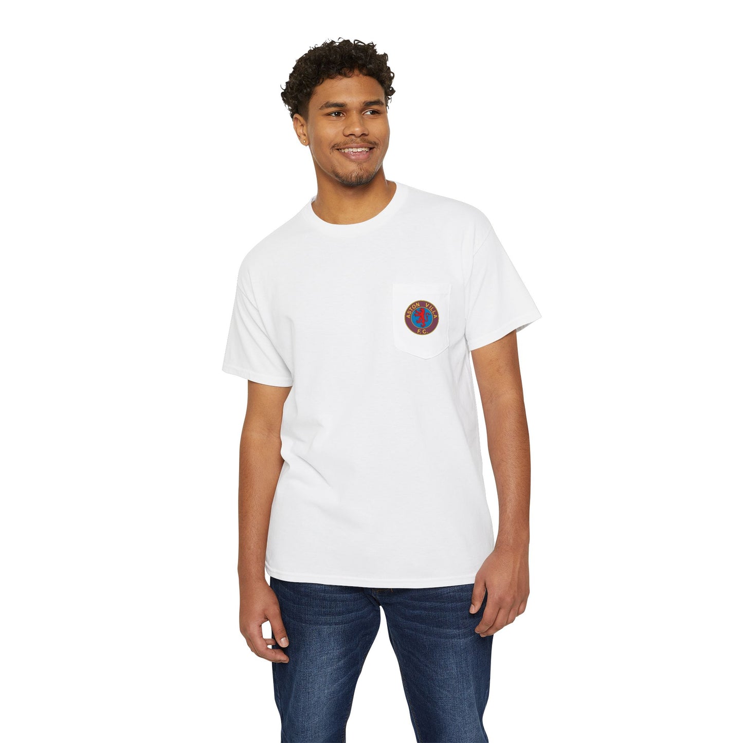 Aston Villa Men's Pocket Tee - Casual Cotton Shirt for Football Fans