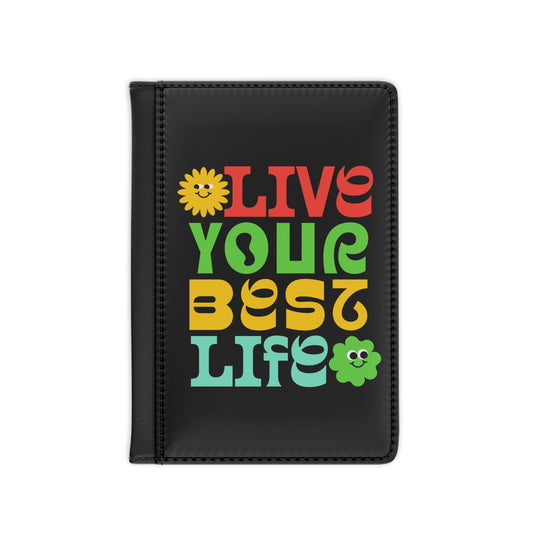 Colorful 'Live Your Best Life' Passport Cover | Travel Essentials