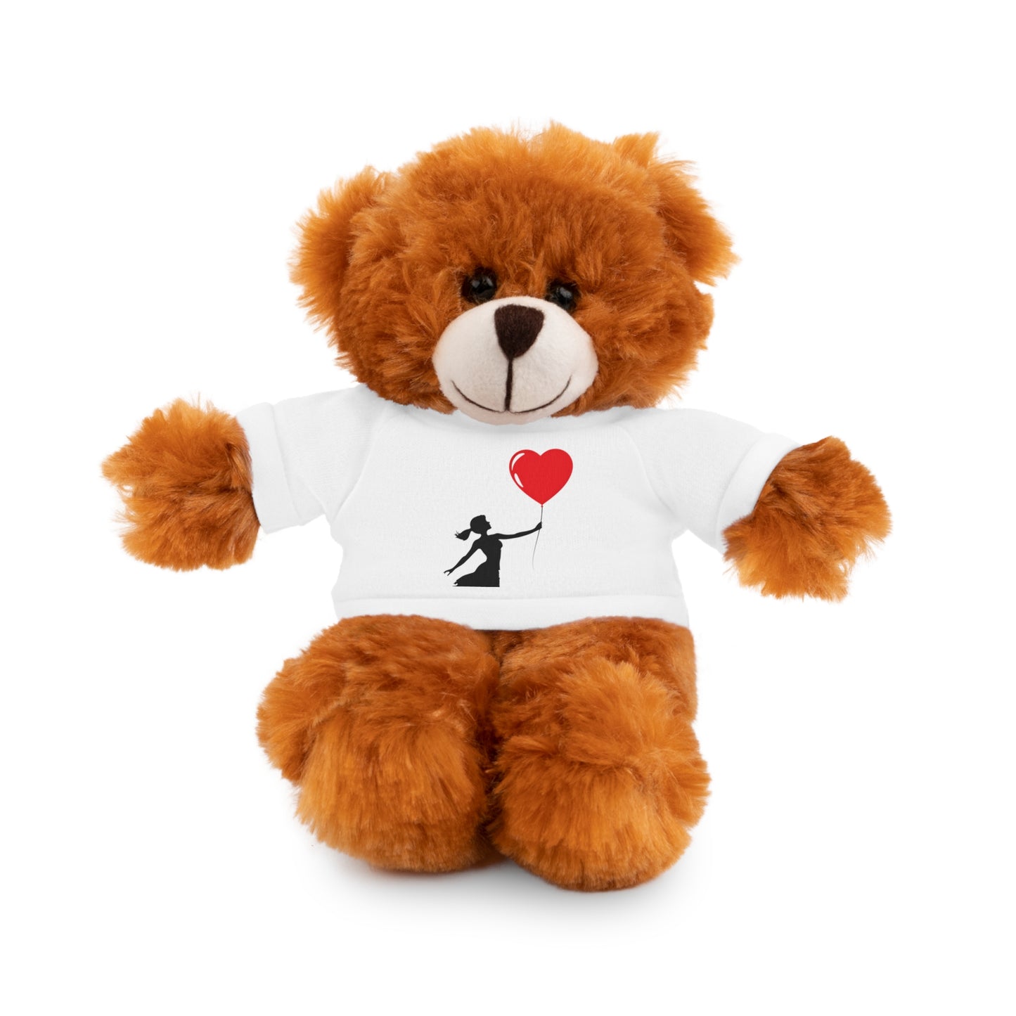 Adorable Stuffed Animal with Heart Balloon Tee - Perfect Gift for Kids