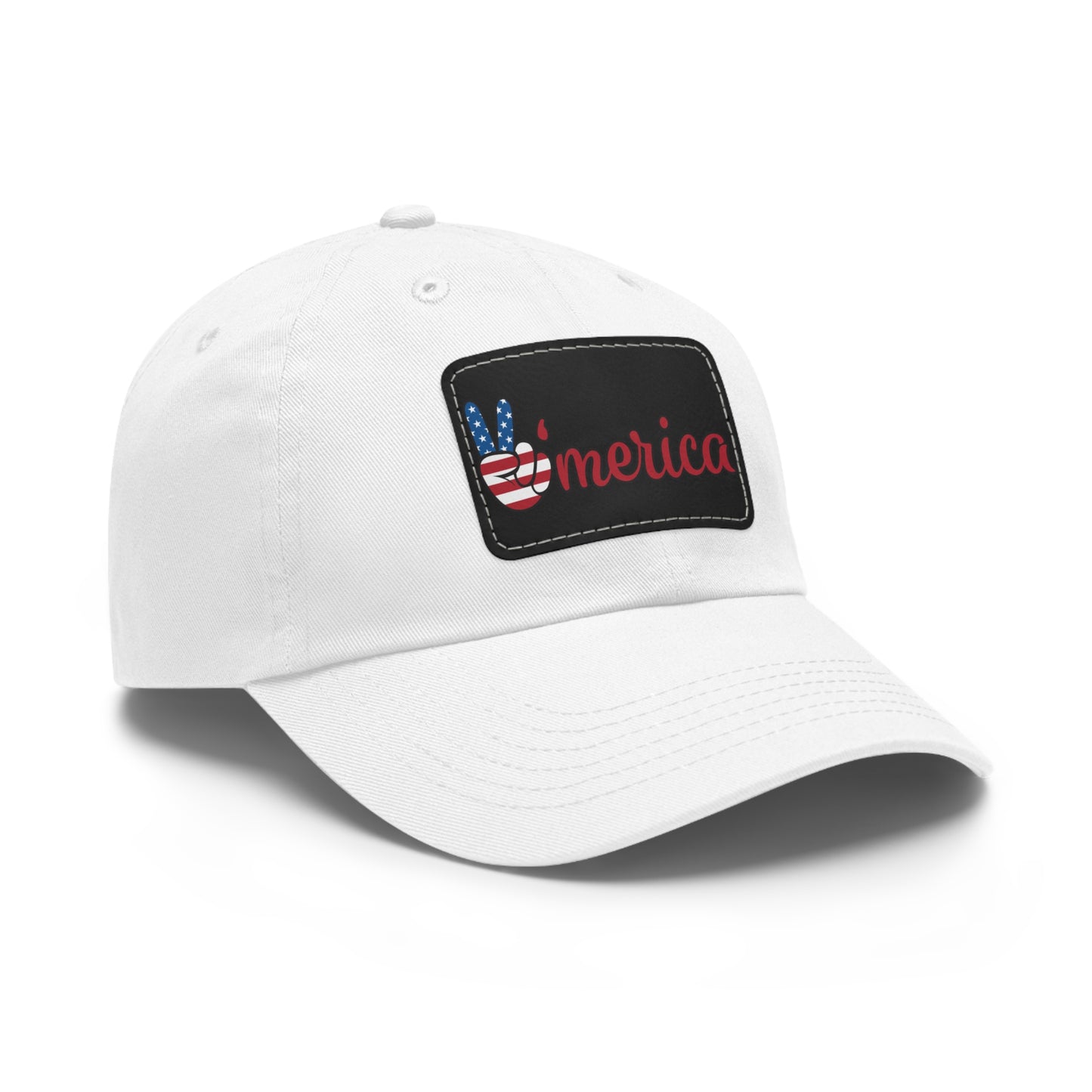 ‘Merica Dad Hat with Leather Patch - Casual Cap for Patriotic Style