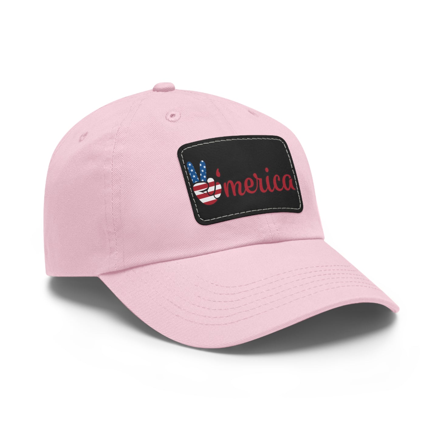 ‘Merica Dad Hat with Leather Patch - Casual Cap for Patriotic Style