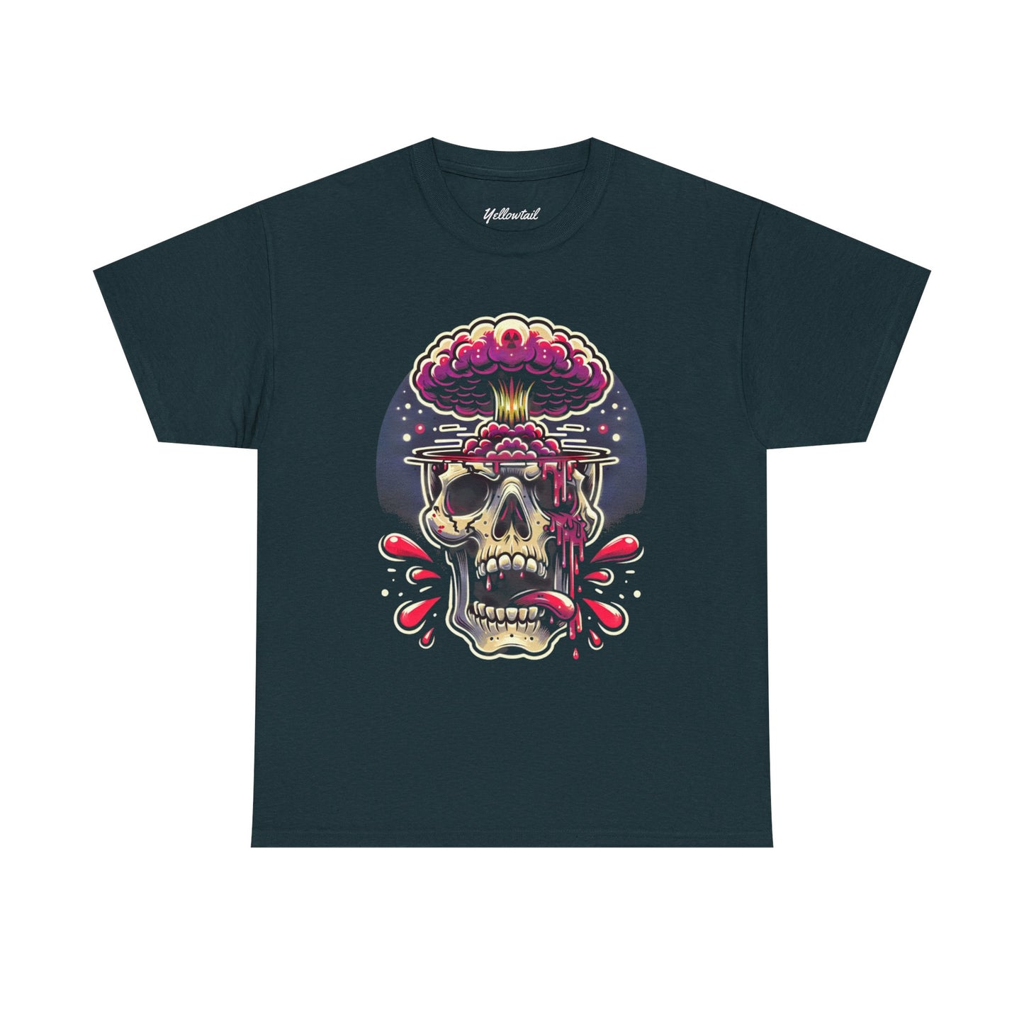 Skull Graphic Men's Heavy Cotton Tee - Edgy Art T-Shirt for All Occasions