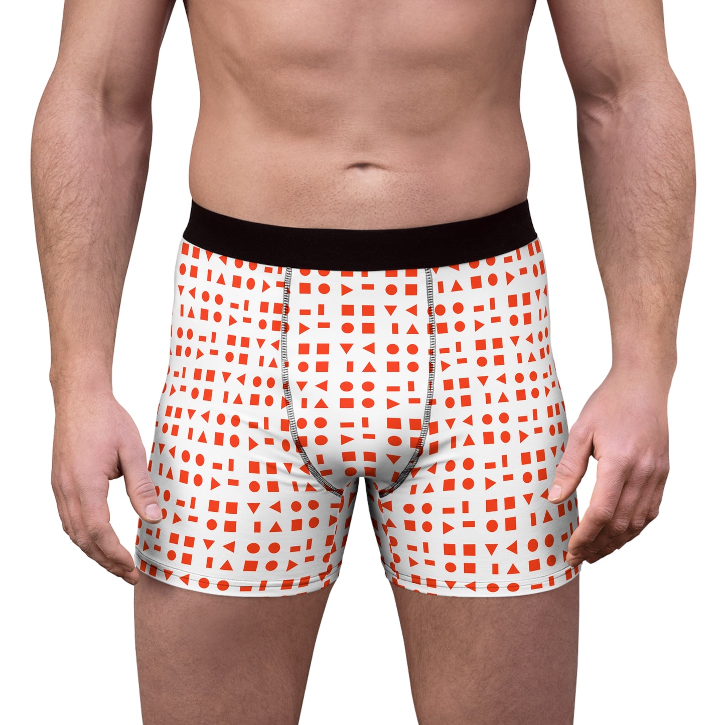 Colorful Geometric Men's Boxer Briefs - Fun and Comfortable Underwear