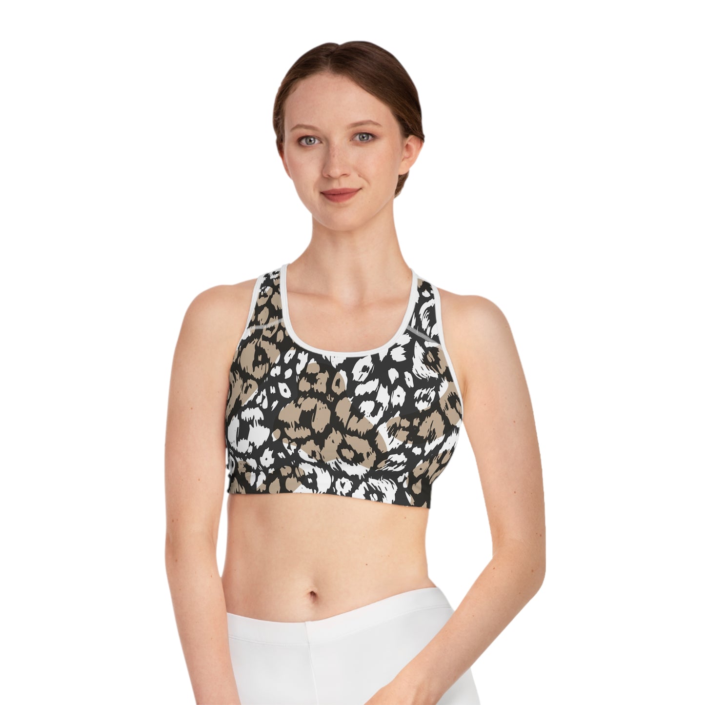 Wild Leopard Print Sports Bra for Fitness Lovers