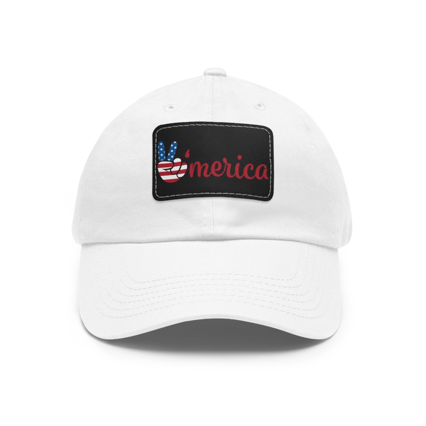 ‘Merica Dad Hat with Leather Patch - Casual Cap for Patriotic Style