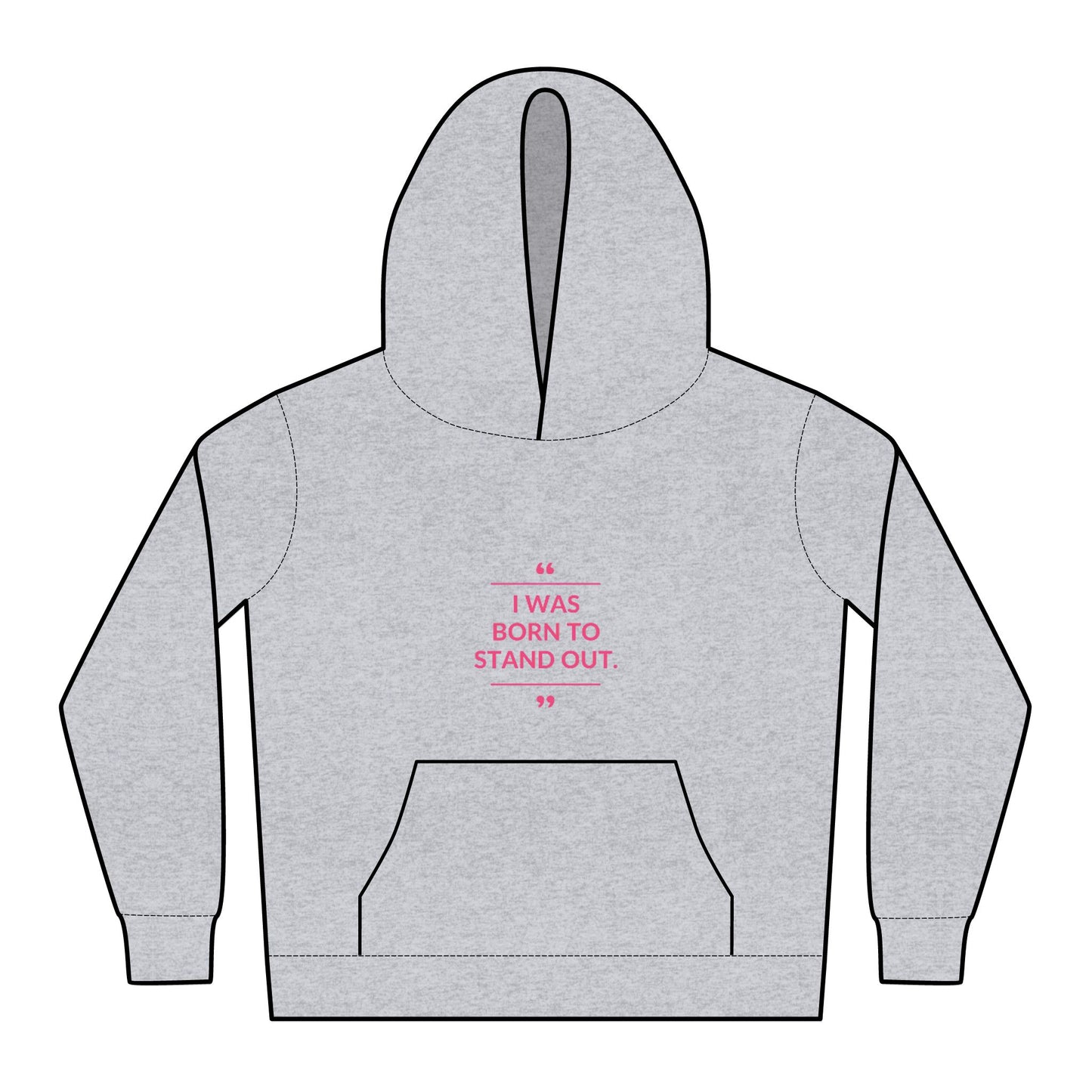 Kids Relax Hoodie - "I Was Born to Stand Out" - Comfortable and Stylish Apparel for Unique Kids