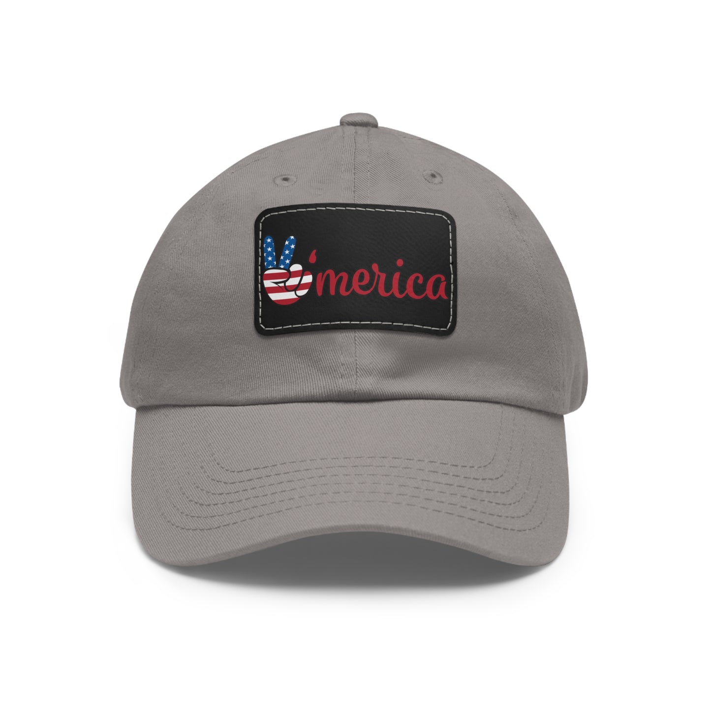 ‘Merica Dad Hat with Leather Patch - Casual Cap for Patriotic Style