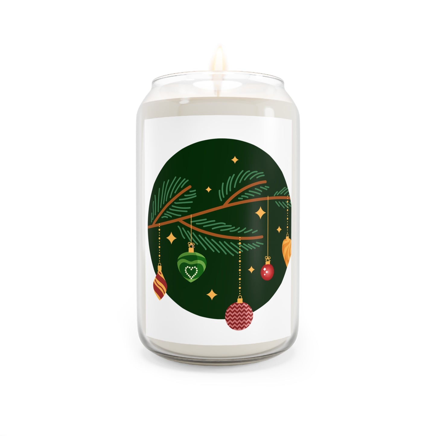 Holiday Scented Candle - 13.75oz with Festive Ornament Design