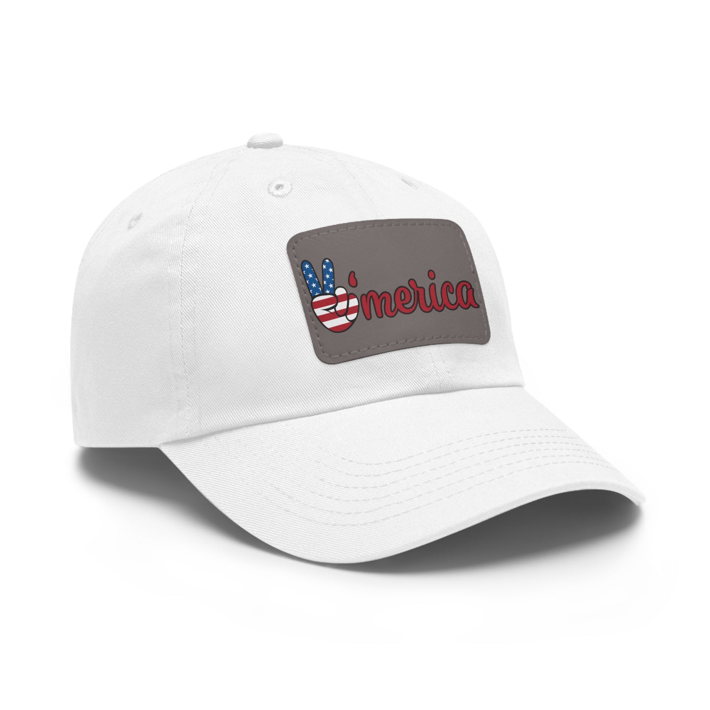 ‘Merica Dad Hat with Leather Patch - Casual Cap for Patriotic Style