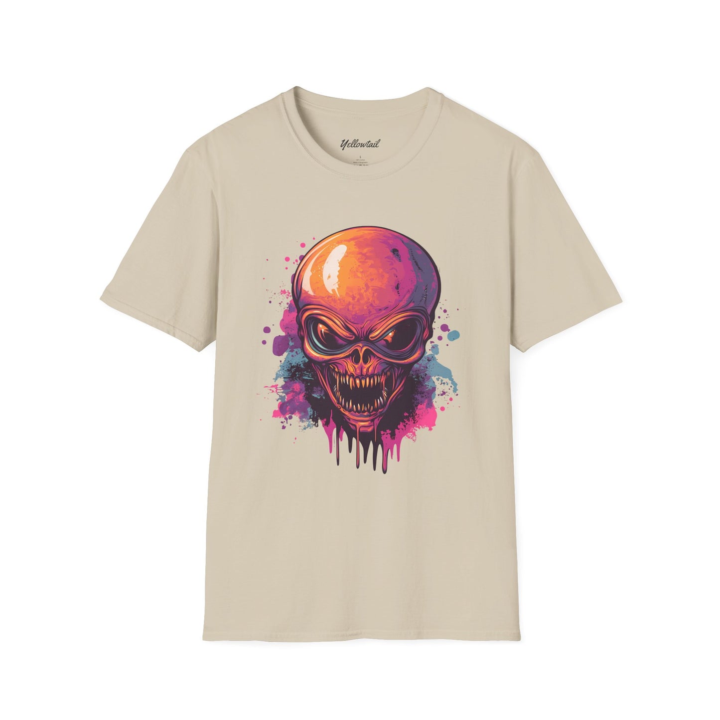 Cool Alien Skull Graphic Men's Softstyle T-Shirt