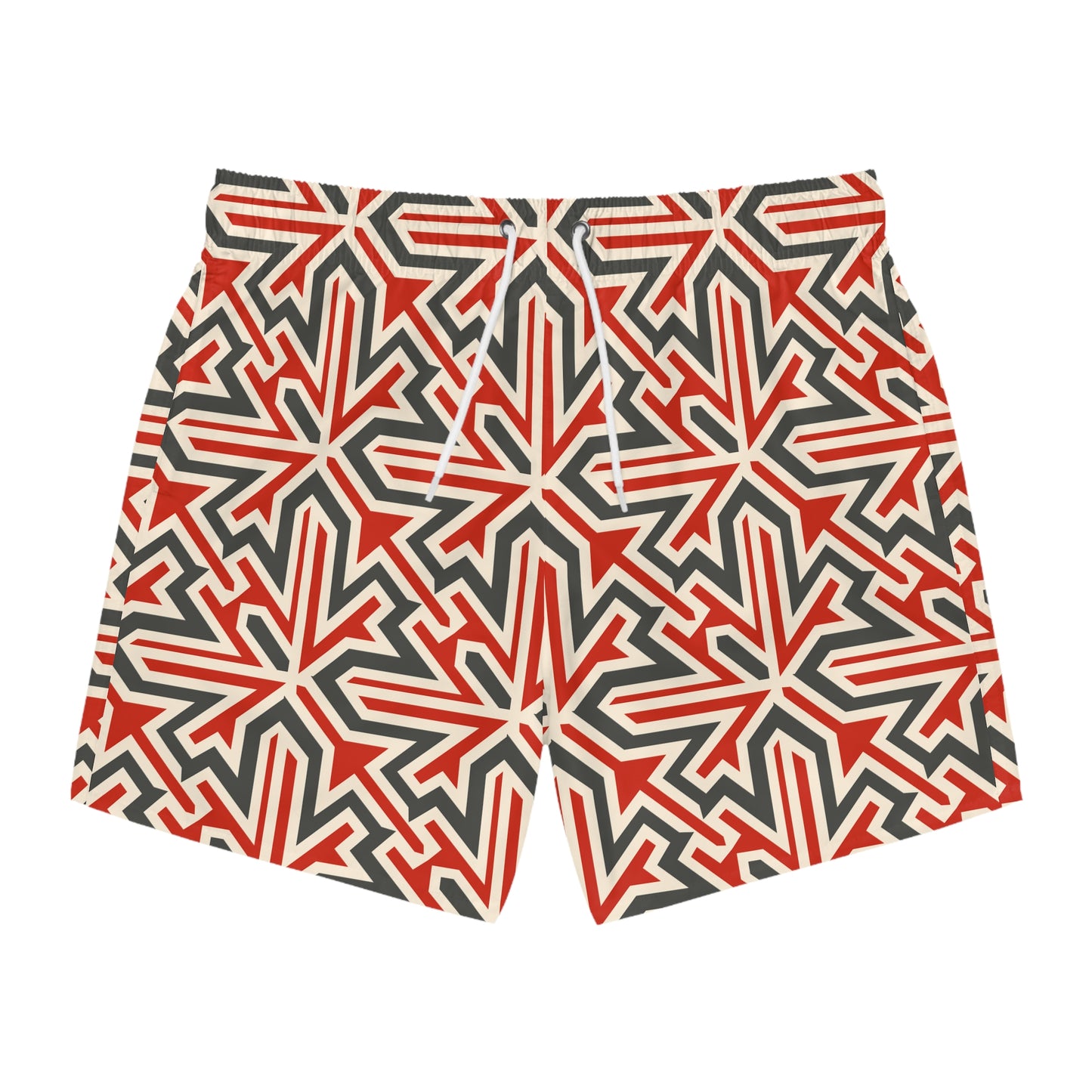 Geometric Print Swim Trunks | Stylish Summer Beachwear