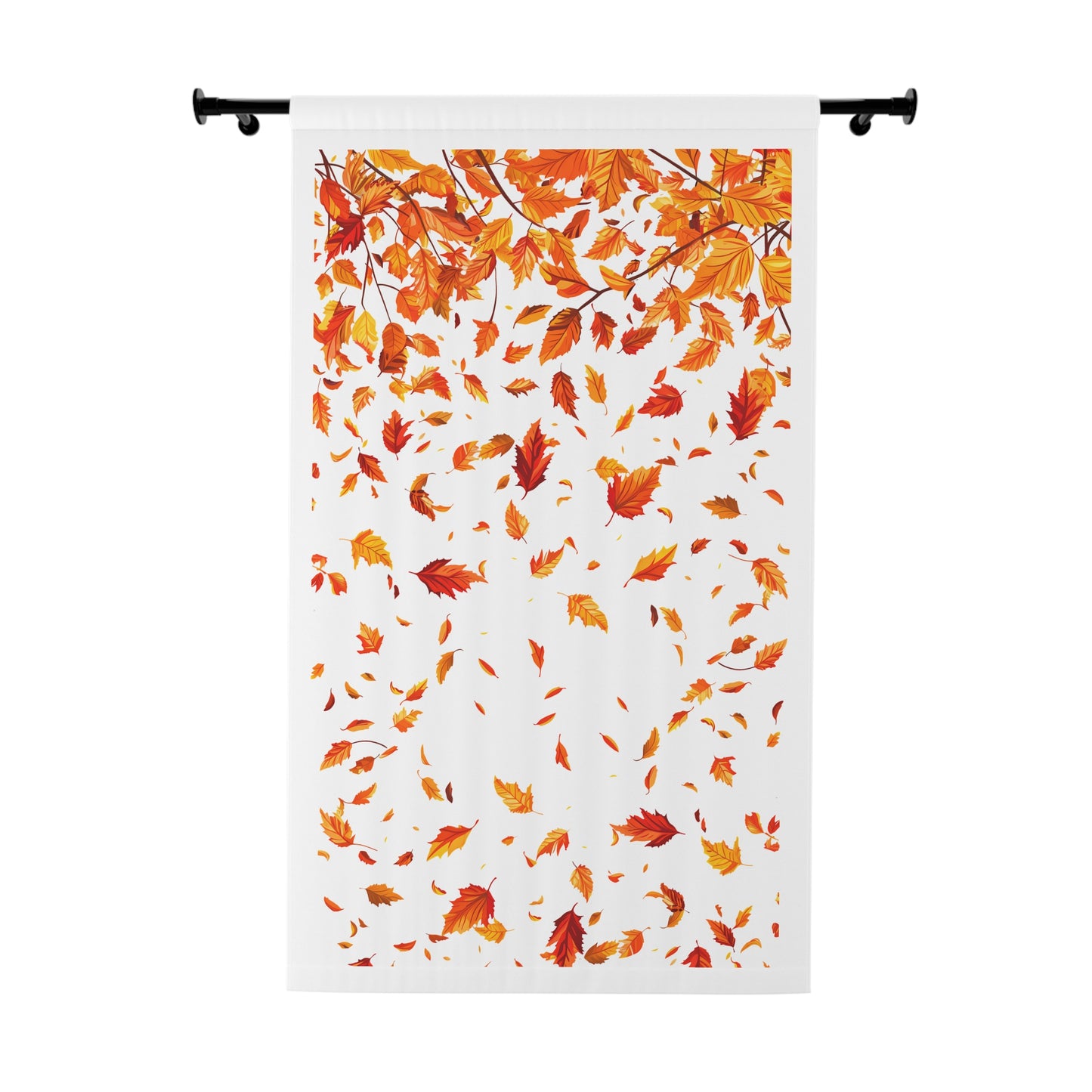 Autumn Leaves Window Curtain - Fall Home Decor, 1 Piece