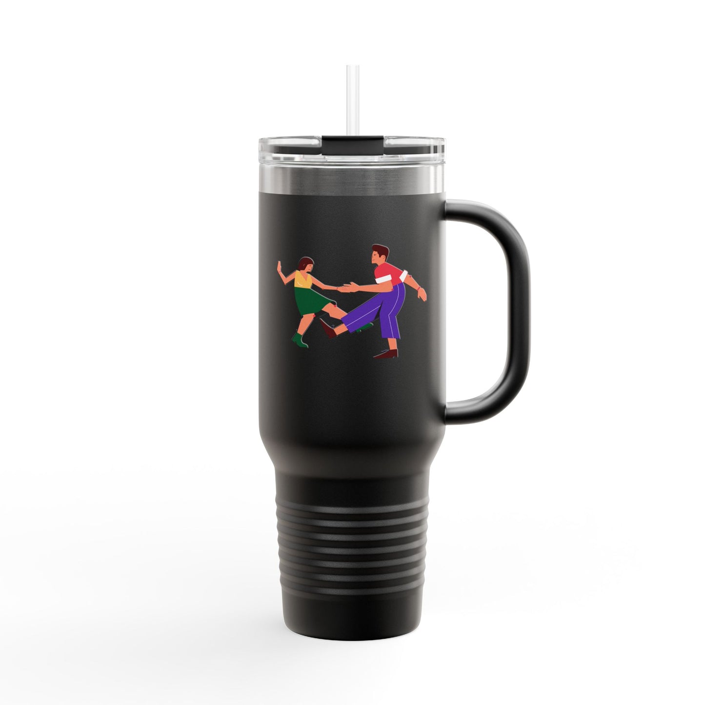 Colorful Insulated Travel Mug | 40oz with Fun Dance Design | Perfect for Active Lifestyles | Great Gift for Dancers & Outdoor Enthusiasts