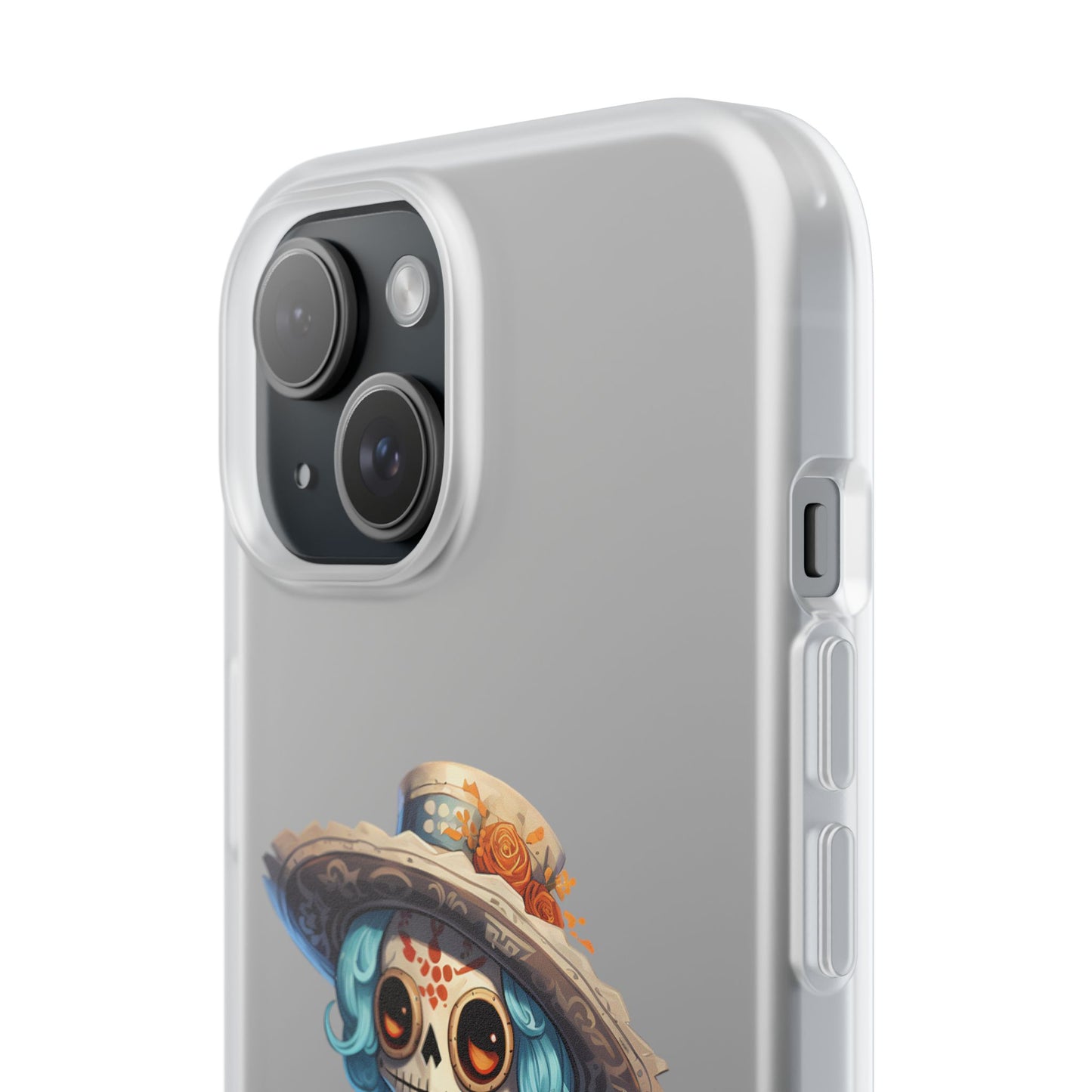 Colorful Skeleton Flexi Case - Day of the Dead Design, Cute and Unique Phone Cover