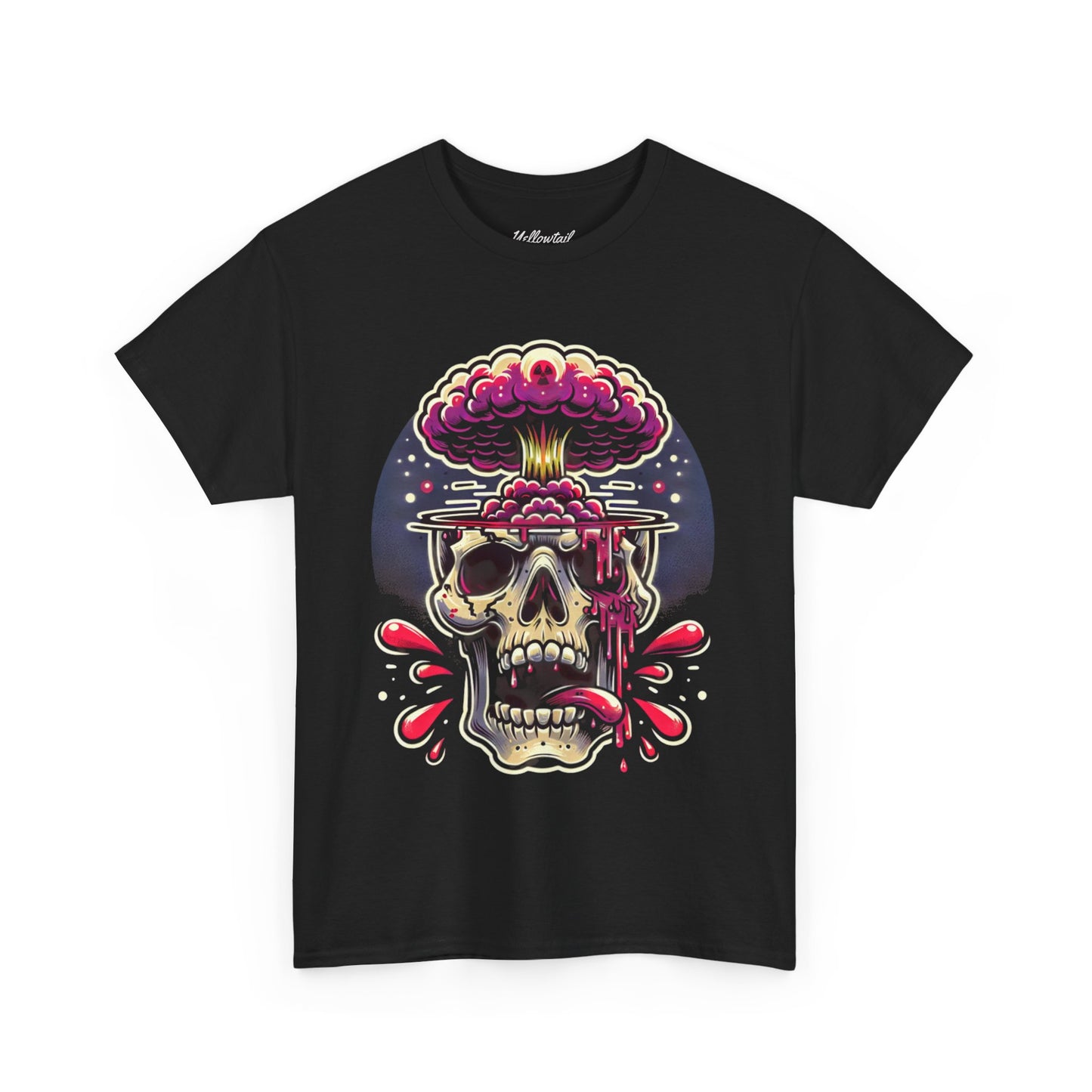 Skull Graphic Men's Heavy Cotton Tee - Edgy Art T-Shirt for All Occasions