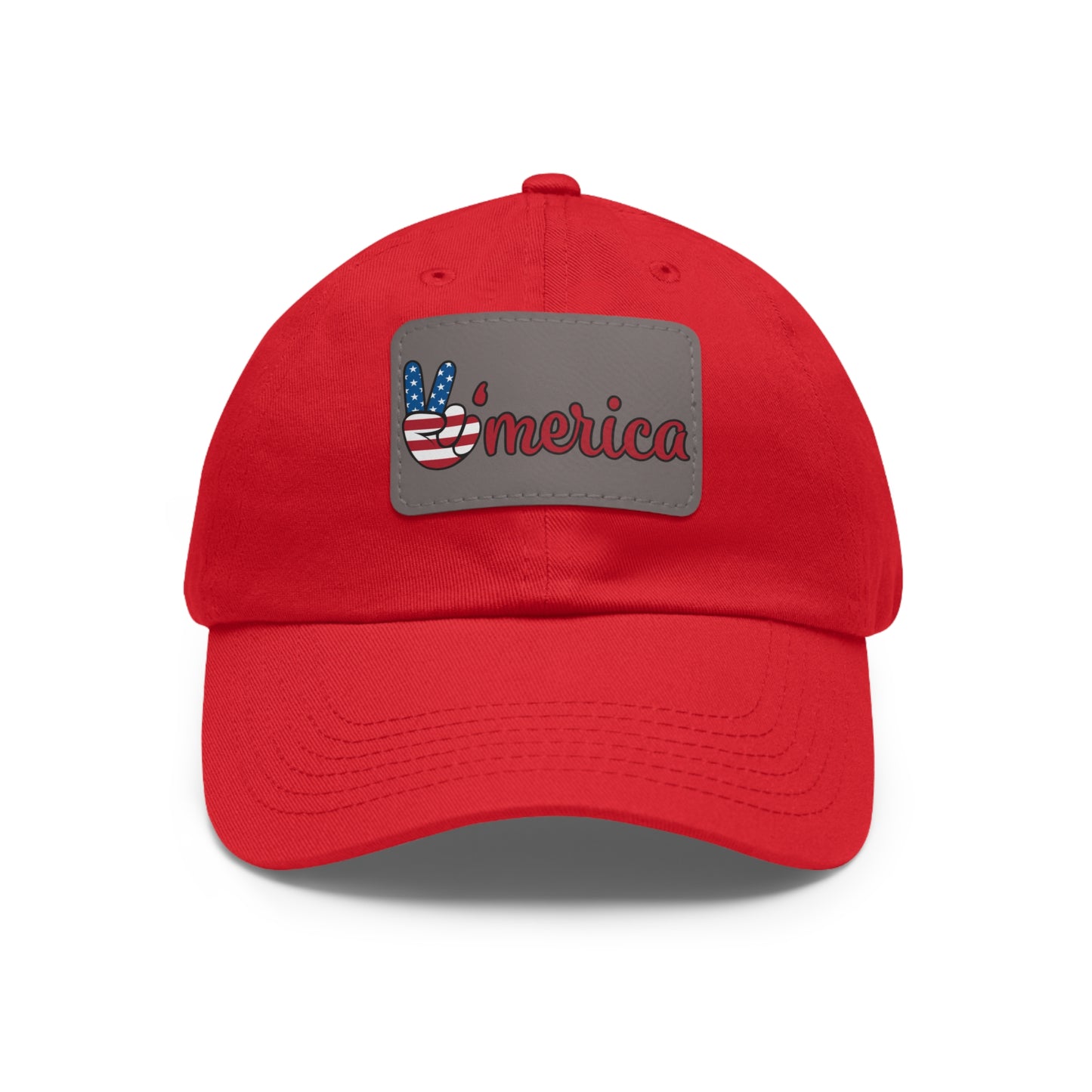 ‘Merica Dad Hat with Leather Patch - Casual Cap for Patriotic Style