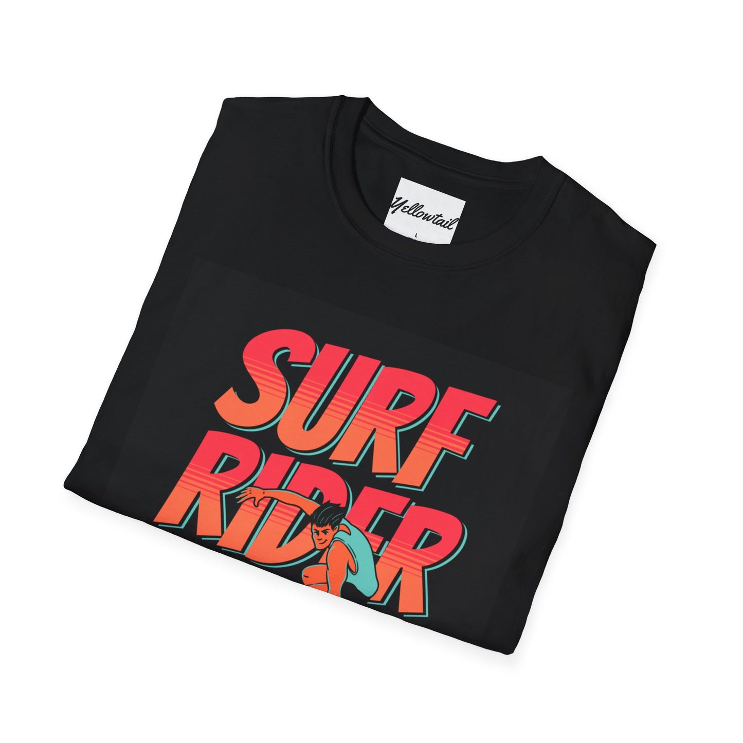 Surf Rider Men's Softstyle T-Shirt - Born to Ride Waves Graphic Tee