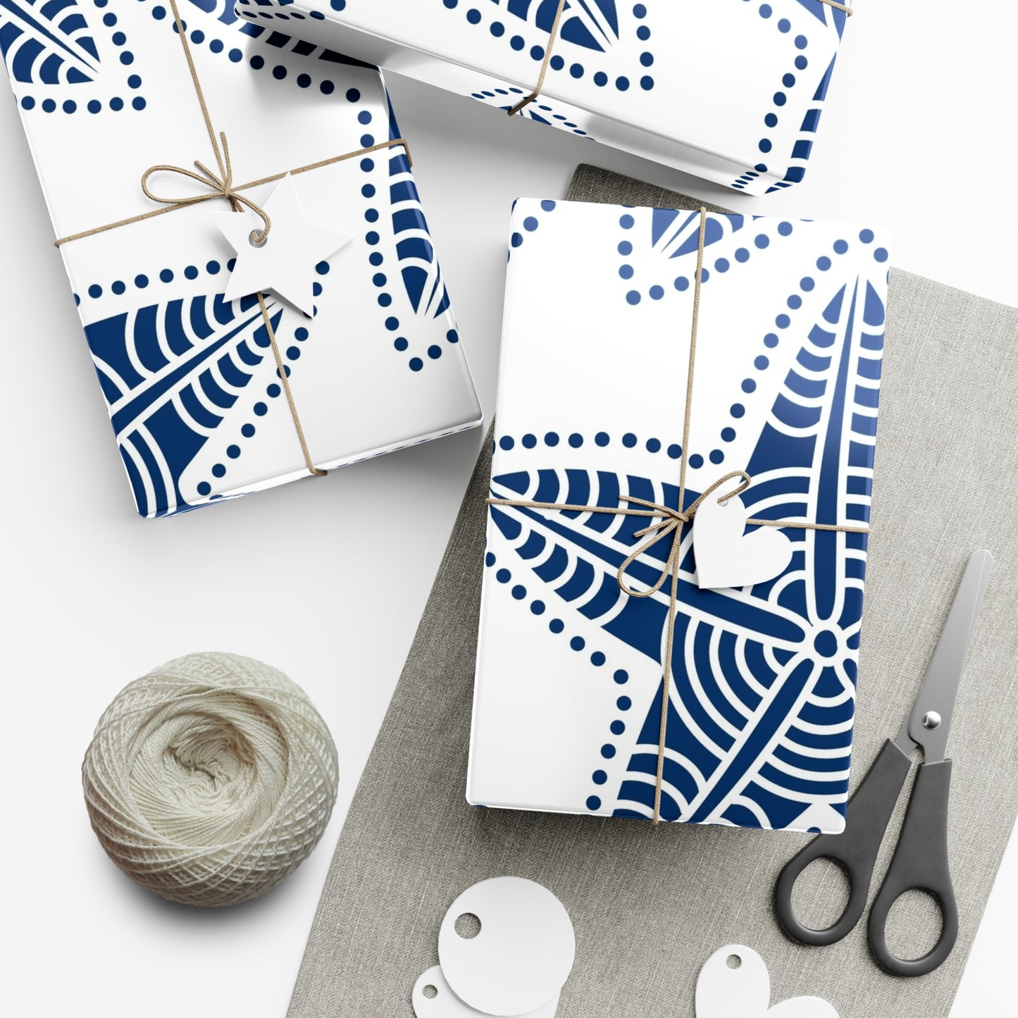 Nautical Star Gift Wrap Papers - Stylish Marine-Themed Wrapping for Holidays and Celebrations