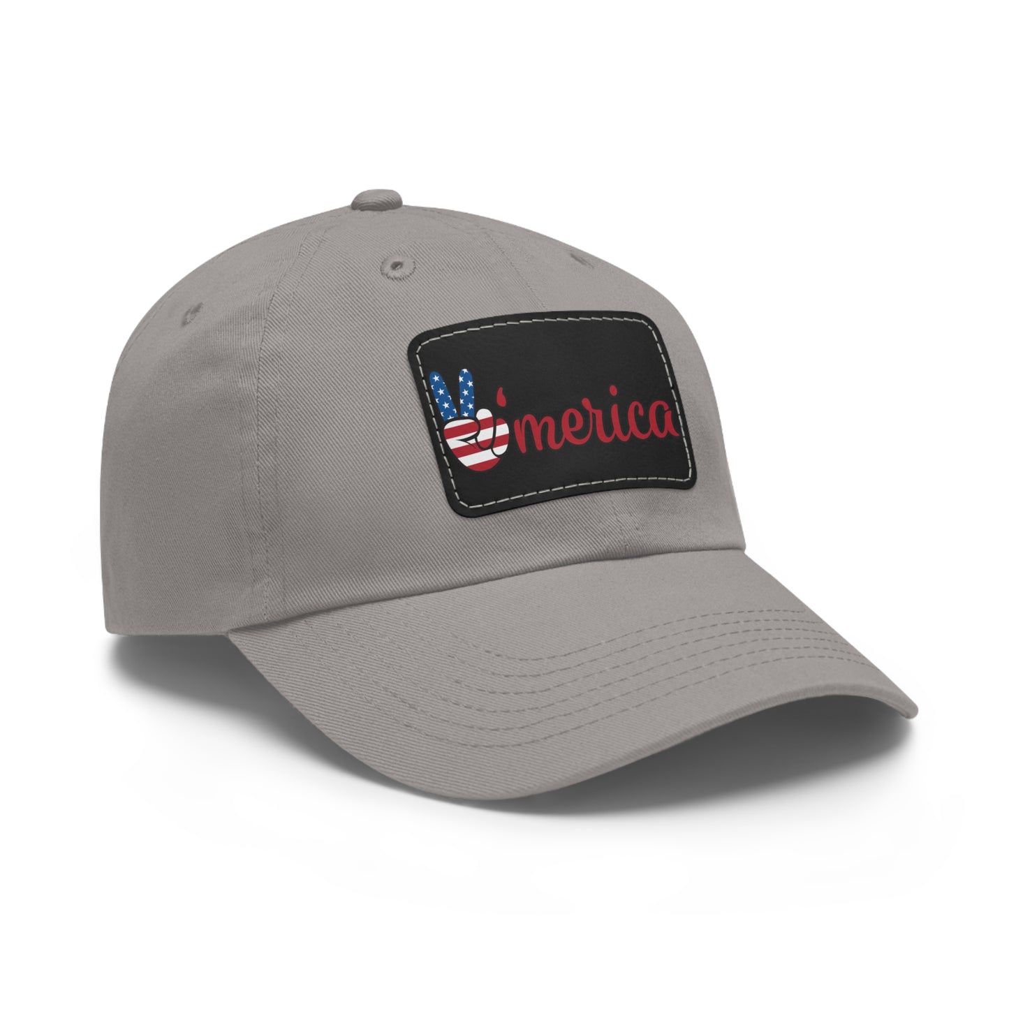 ‘Merica Dad Hat with Leather Patch - Casual Cap for Patriotic Style