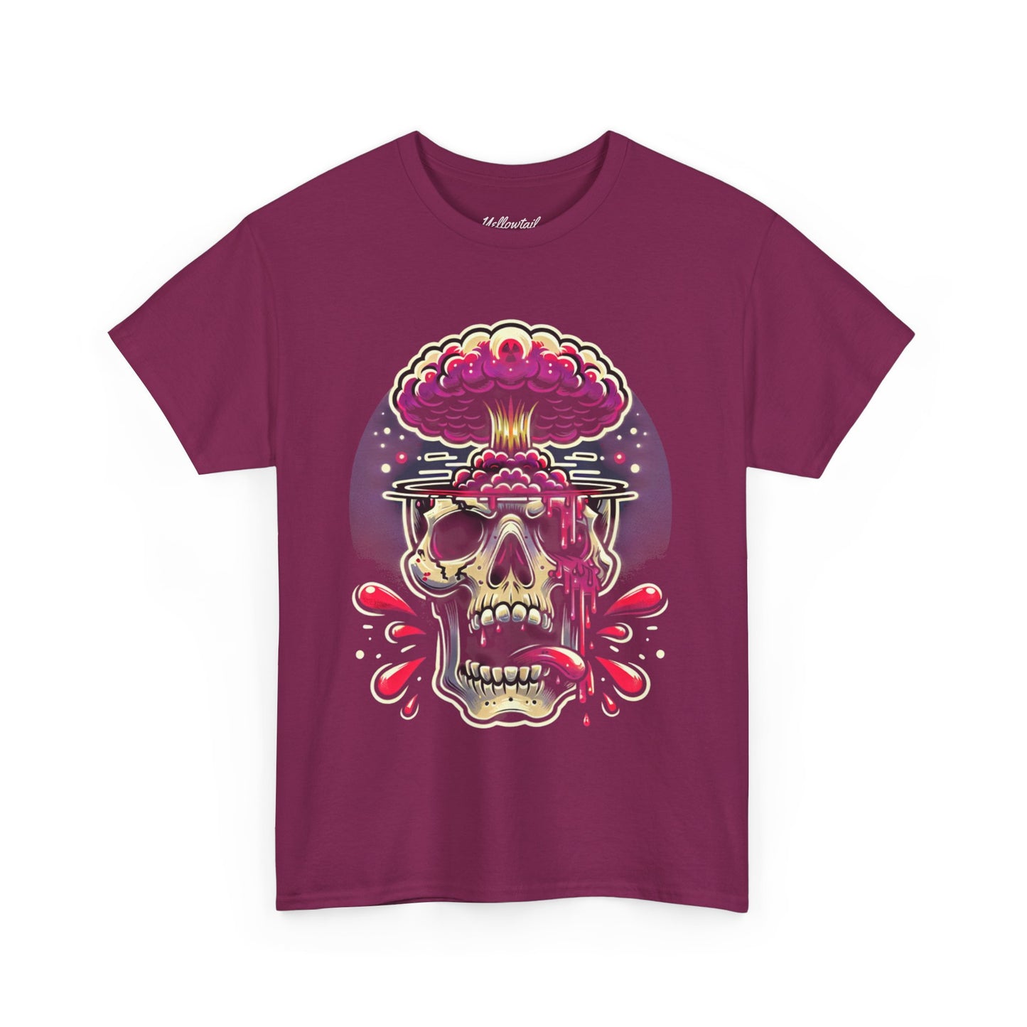 Skull Graphic Men's Heavy Cotton Tee - Edgy Art T-Shirt for All Occasions