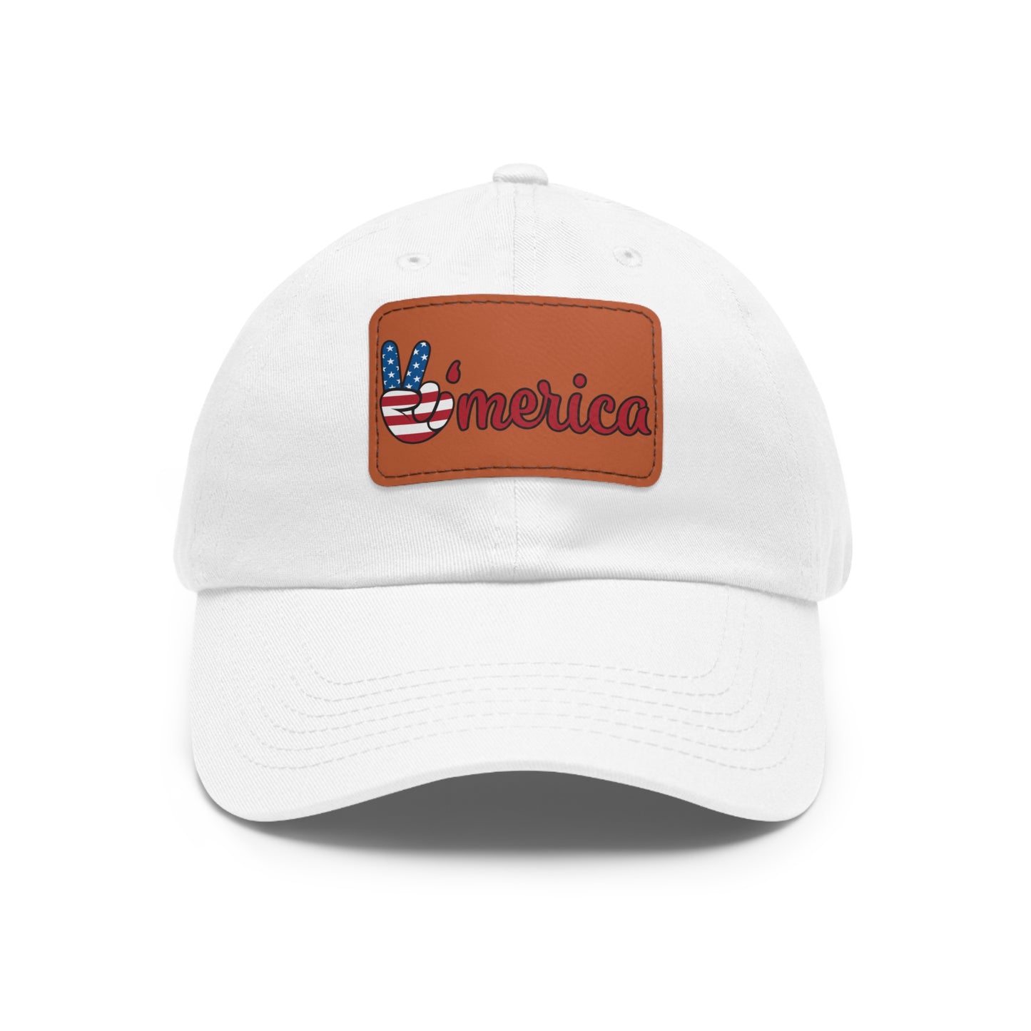 ‘Merica Dad Hat with Leather Patch - Casual Cap for Patriotic Style