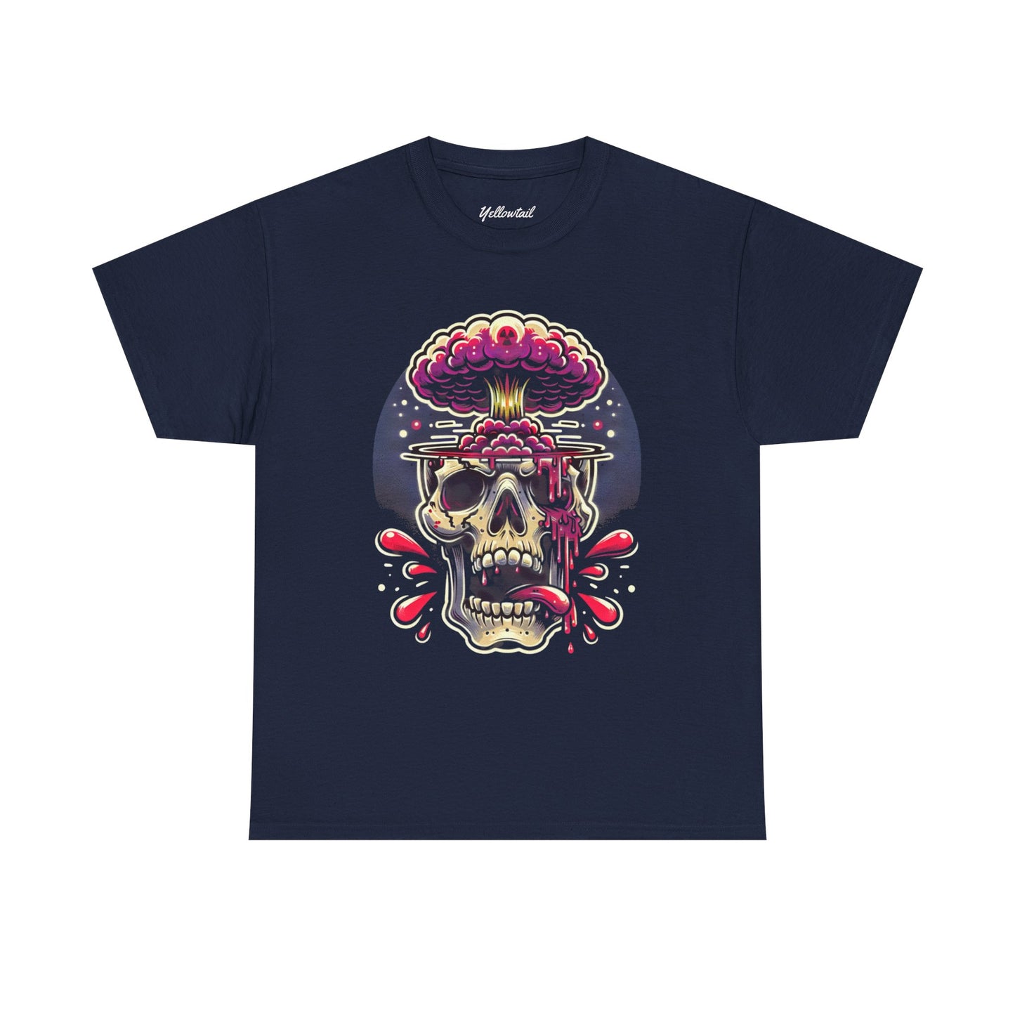 Skull Graphic Men's Heavy Cotton Tee - Edgy Art T-Shirt for All Occasions