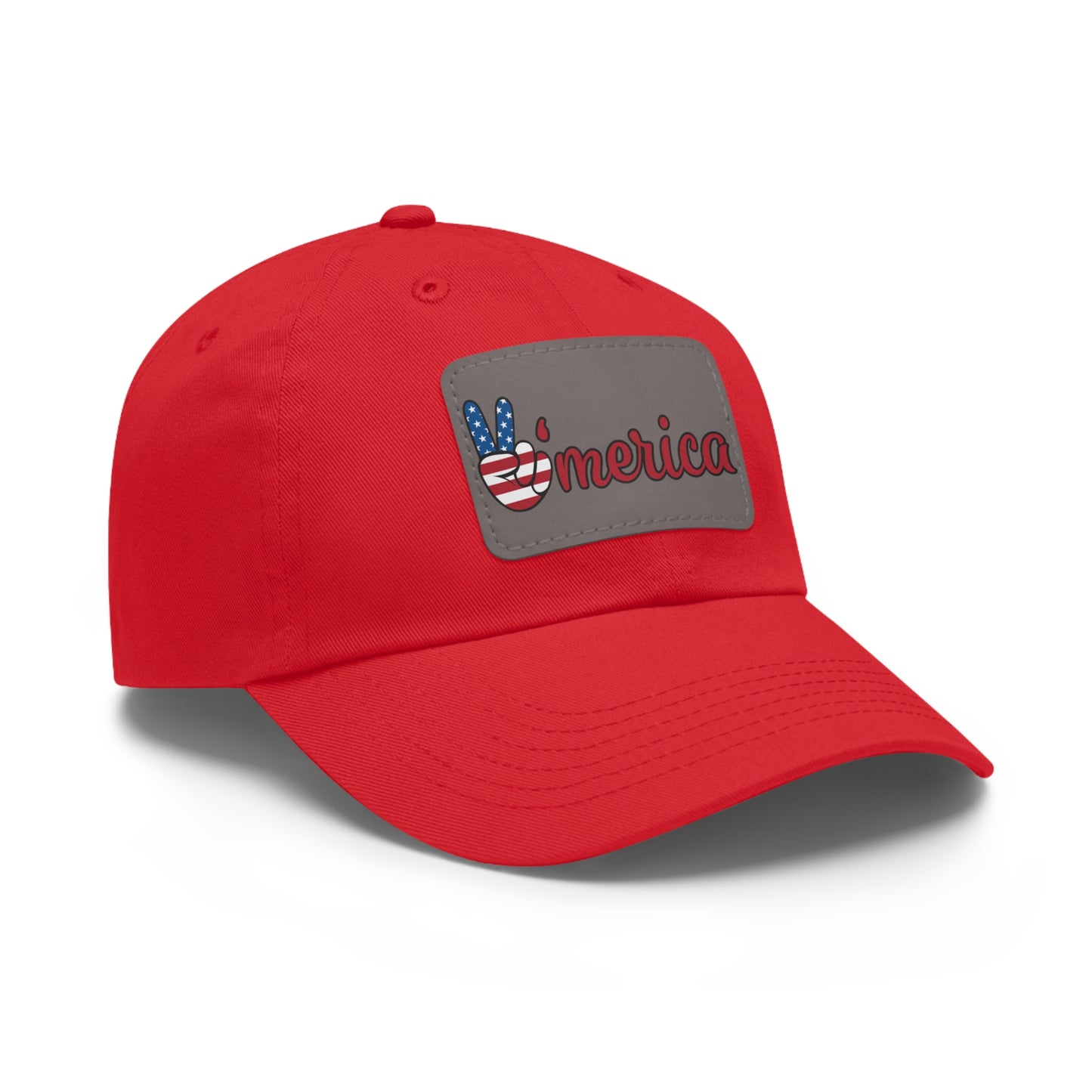 ‘Merica Dad Hat with Leather Patch - Casual Cap for Patriotic Style