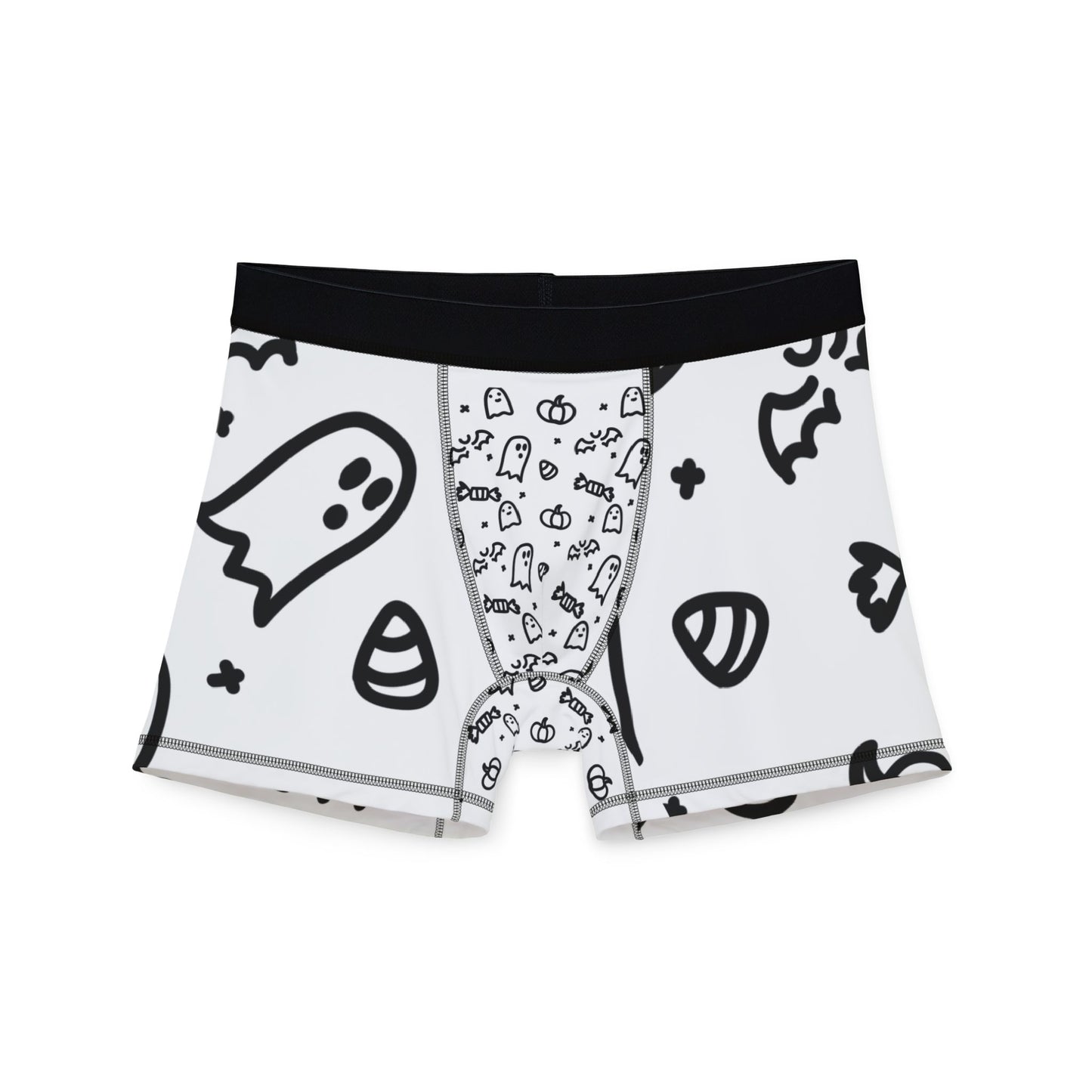 Halloween Ghost & Candy Men’s Boxers - Fun & Comfy Undergarments for Spooky Season