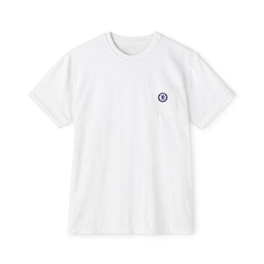 Chelsea FC Garment-Dyed Pocket T-Shirt - Casual Sportswear for Fans